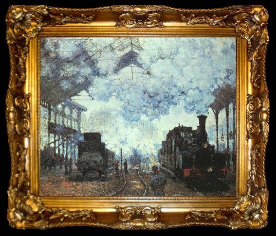 framed  Claude Monet Arrival at St Lazare Station, ta009-2
